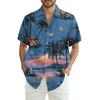 Men's Casual Fashion Printed Short-Sleeve Shirt