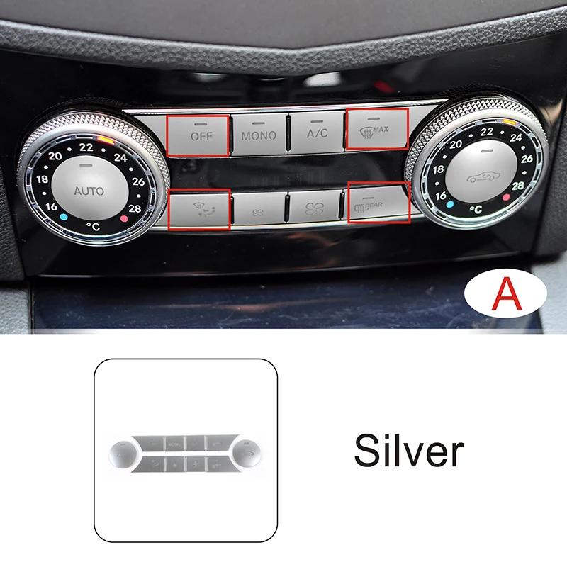 Car Console Air Condition CD Button Cover Trim For Mercedes Benz C Class W204 2007-2010 GLK X204 2008-2012 Interior Accessories