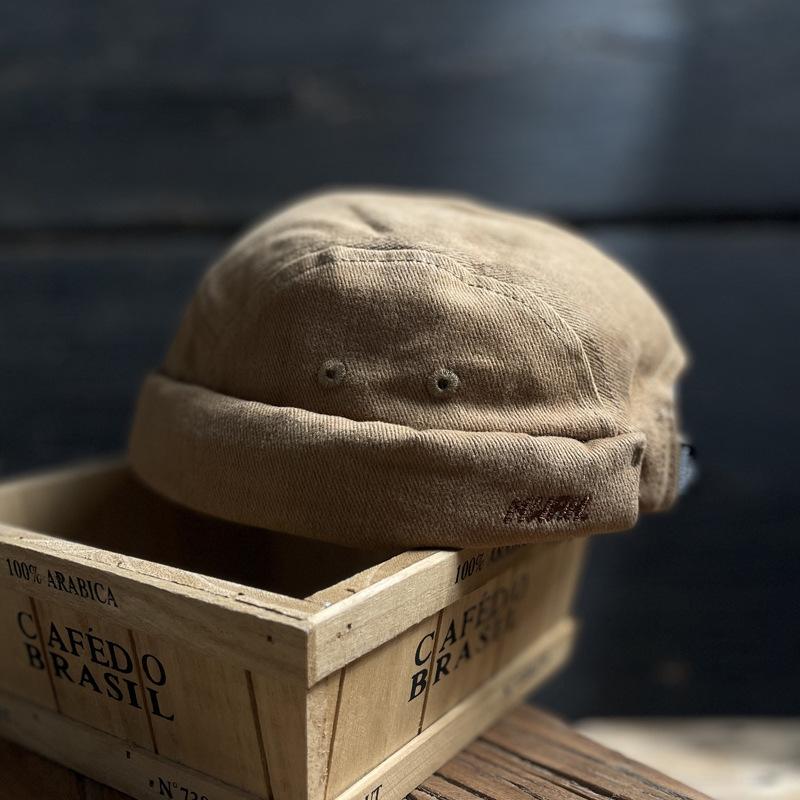 Japanese Youth Melon Rind Hat Couple Retro Versatile British Style Beanless Landlord Hat Street Hipster Yuppie Hat Man Adjustable хаки