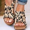 European and American direct supply large size new slope heel fish mouth thick bottom rivet sandals