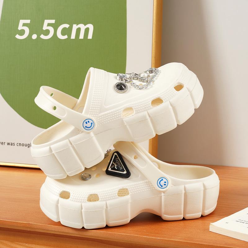 Women's Thick-Soled EVA Clog Shoes - New Style Non-Slip Two-Wear Beach Sandals & Slippers.