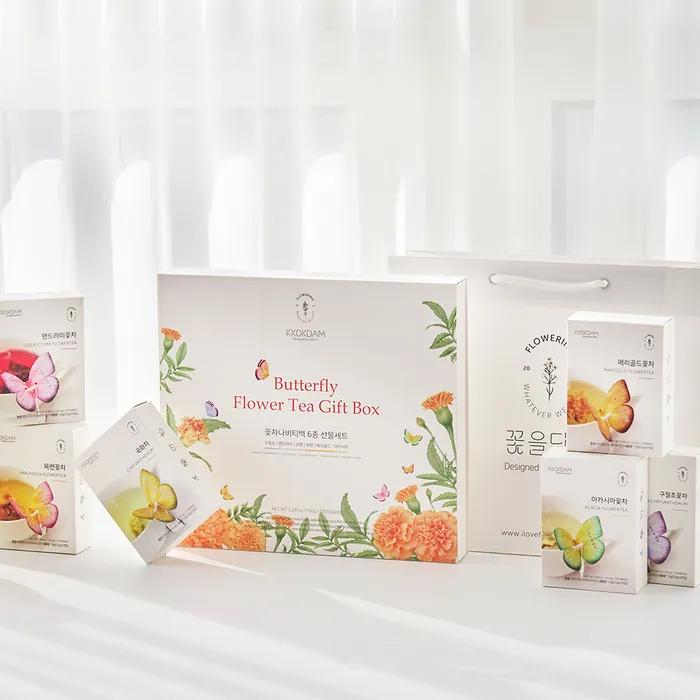 Sensible Gift Flower Tea Butterfly Tea Bag 6-piece Gift Set