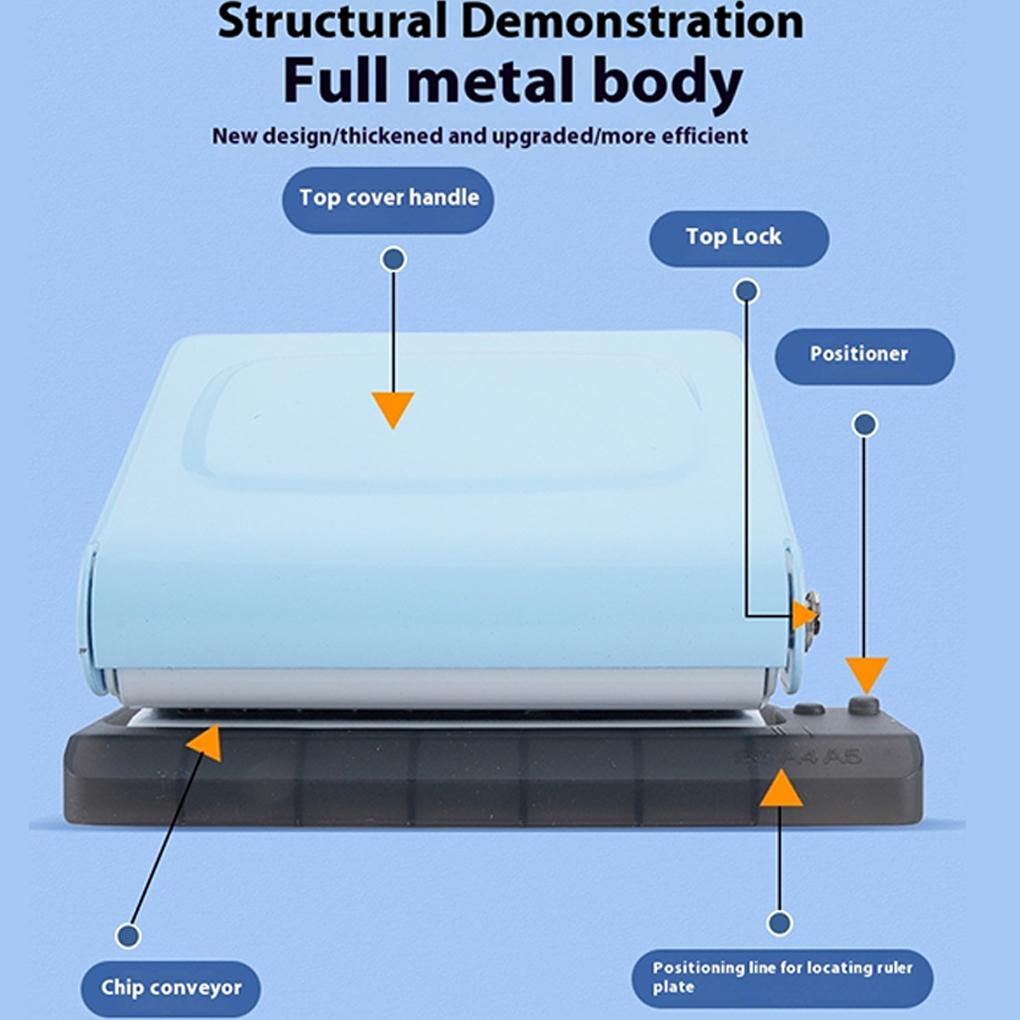 Metal Spiral Binding Machine For A4/30 Holes Portable Wire Binder Cash Binding Machines Paper Binder