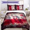 Set Biancheria da Letto Stampata Calcio Polonia 3 Pezzi Set Copriletto Traspirante Accogliente come Regalo per Inaugurazione Casa o Festa