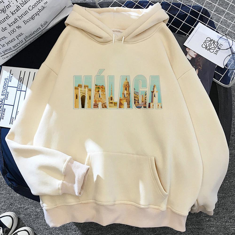 Malaga Hoodies Women Aesthetic Anime Winter  Tracksuit Hooded Shirt Women Vintage Sweater