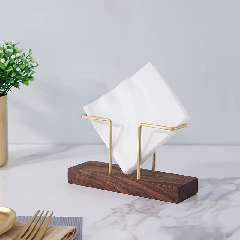 1pc Elegant Solid Wood Tissue Rack for Home, Kitchen, Hotel and Restaurant Use