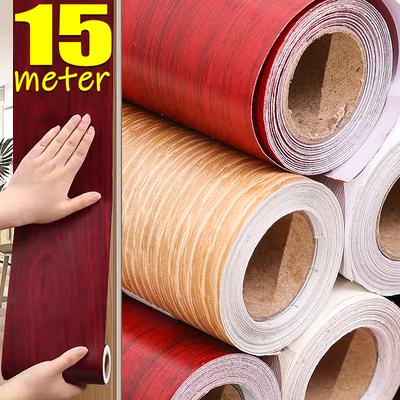 5-15M Self-Adhesive Wood Grain Sticker Roll for Door Frames Window Frames Wall Decoration Repair Patch Furniture Renovation Tape