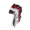 Artificial Feather Headdress Indian Headwear for Party Masquerade Show White Red
