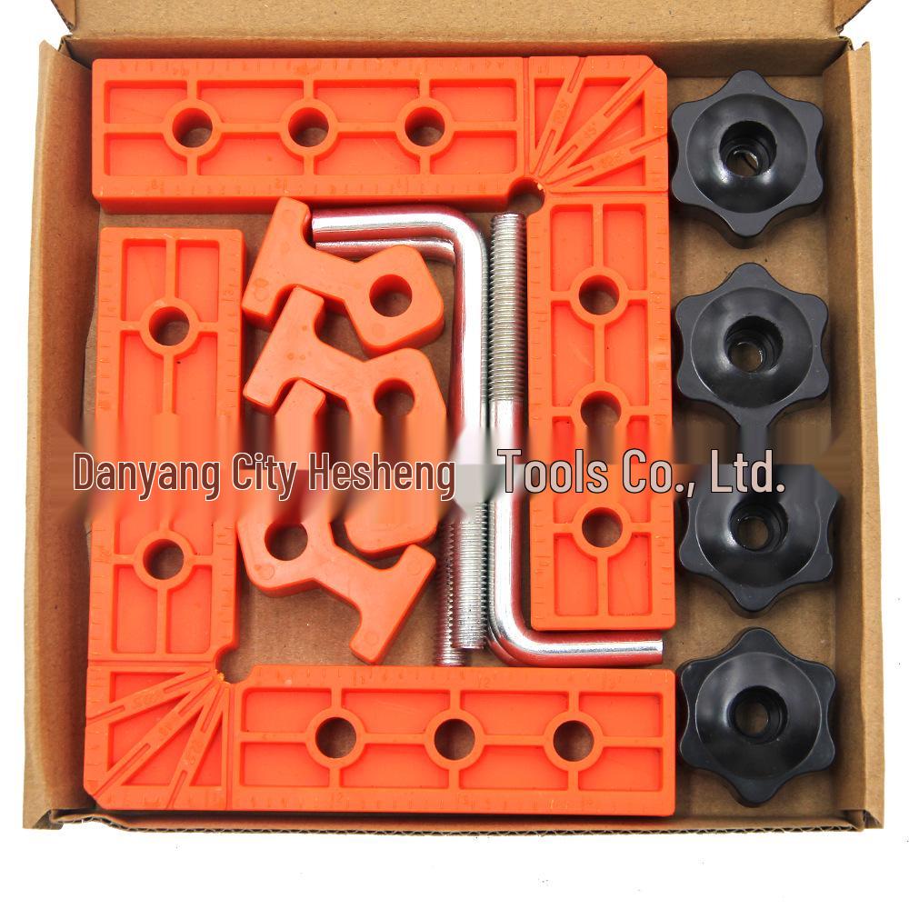 Adjustable 140mm Right Angle Woodworking Clamp & Ruler Tool Set
