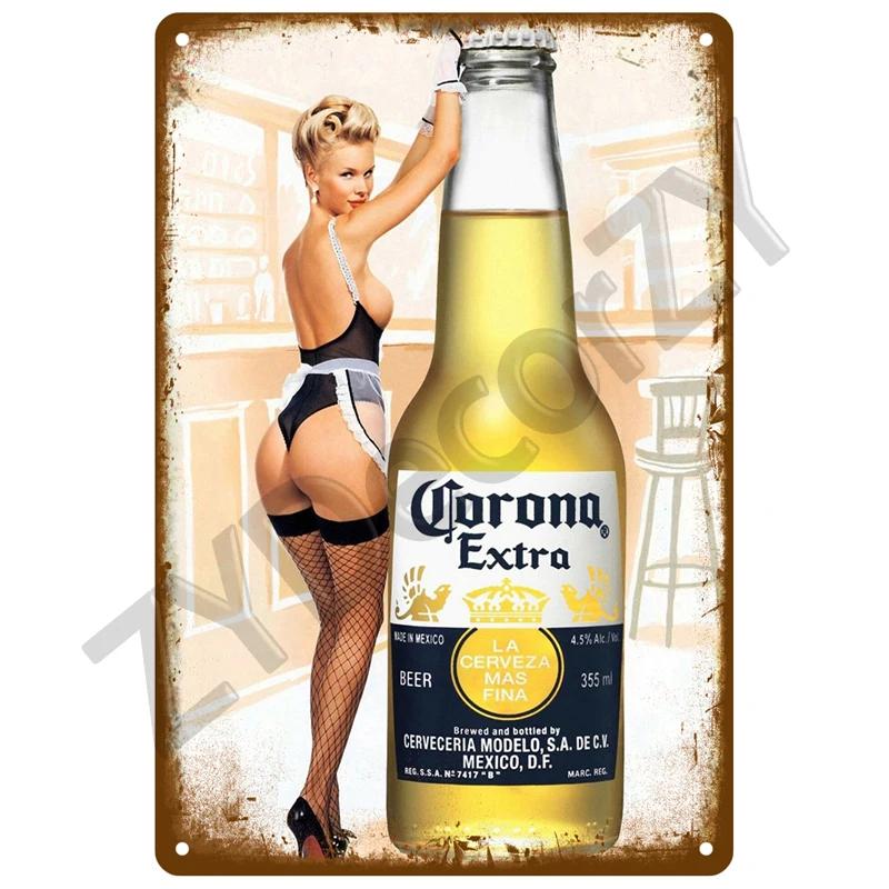 Bira Metal Tabela Komik Poster Ev Dekorasyonu Bar Pub Kulüp Erkek Mağarası İçin Kalay Tabela Rom Markası Vintage Duvar Dekorasyonu Sanat Tablosu Duvar Resimleri