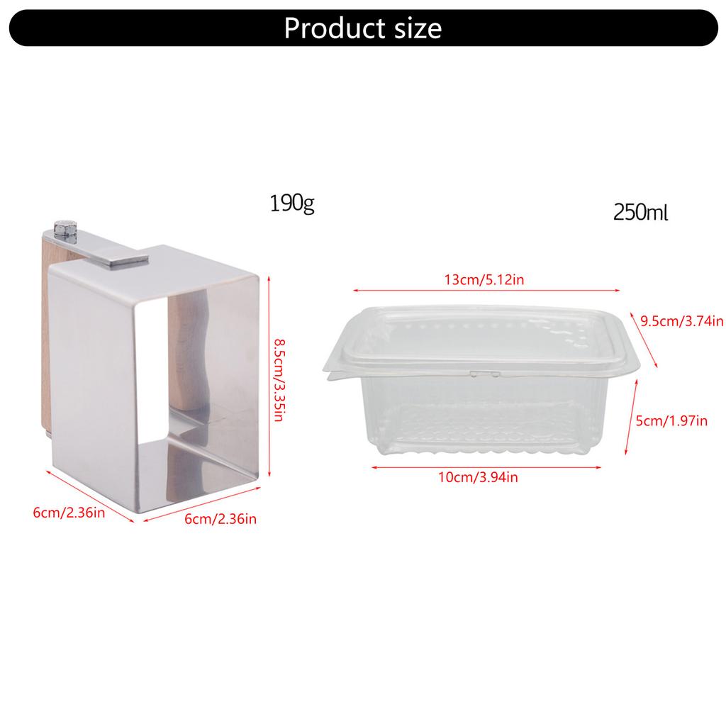 Comb Honey Cutter With Storage Box Stainless Steel Comb Honey Harvester with 10 Plastic Boxes for Beekeeping Enthusiasts
