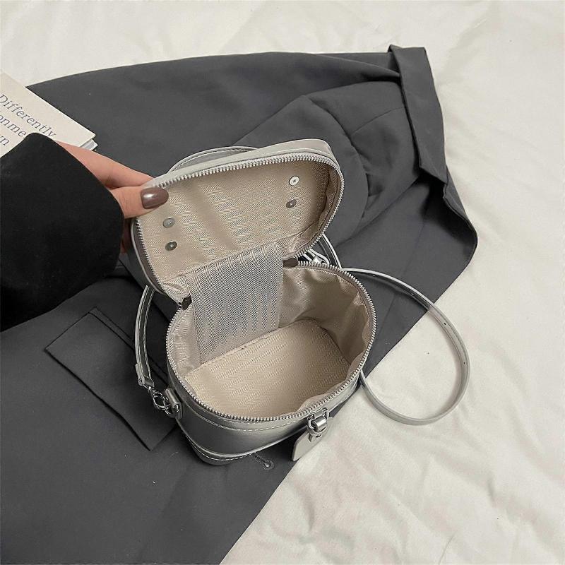 Women PU Leather Handbag Fashion Box Bag Korean Styles Shoulder Bag Top Handle Bag Solid Color Crossbody Bag for Work  White