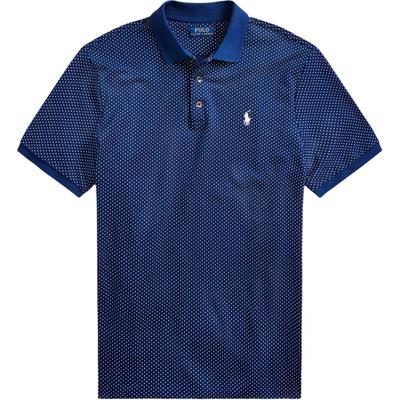 Polo Logóval Hímzett Karcsúsított Fit Bordázott Rövid Ujjú Póló Férfi Pólók Kék MNPOKNI1N820596-400