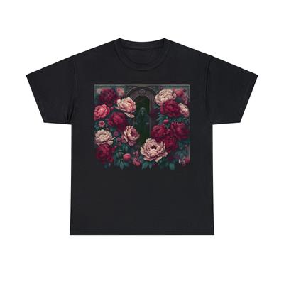 Unisex Adult T Shirt Gloomy Gothic Vintage Floral Nightmare Emo Streetwear Tee