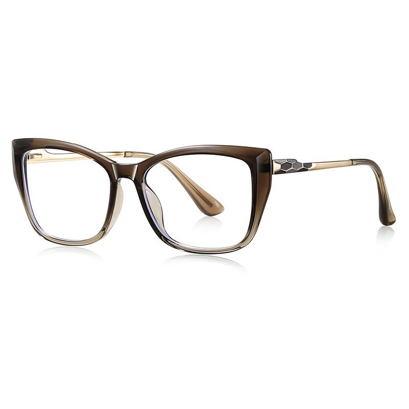 Premium Square Cat-Eye Shaped Presbyopia Eyeglasses Stylish Clear Glasses TR90 Big Frame Anti Blue Light Diopter Eyeglass Leesbrillen