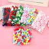100pcs/set Colorful Plush Poms Ball Applique Make Hairband Scarf Mittens Crafts
