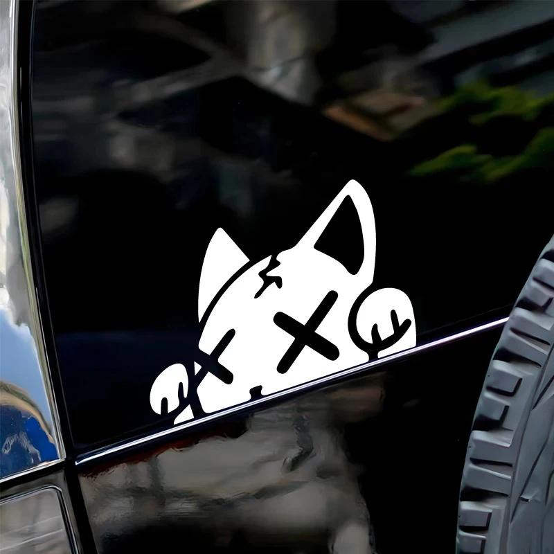 Cartoon Cat Vinyl Stickers Waterproof Decals for Car Truck Bumper Motorcycle Helmet - Scratch Resistant Self-Adhesive Graphics