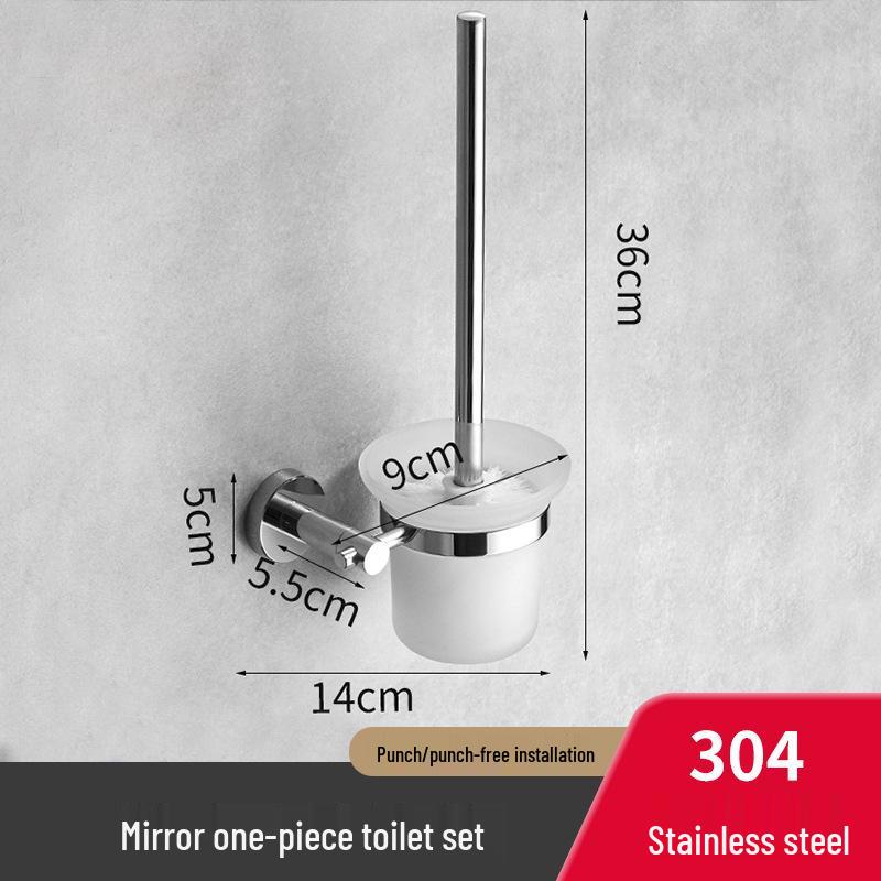 Edelstahl Badezimmer Handtuchhalter Set mit Spiegelablage & Nagelfreier Installation