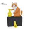 Animal Fridge Magnet Cat Pushing Vase Refrigerator Magnet, 3D Printed Whiskers Holder Pet Memorial Keepsake Decoration, Gift for Cats Lovers