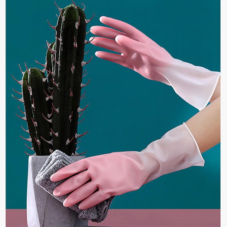 Women's Durable Latex Dishwashing Gloves - Waterproof Household Cleaning