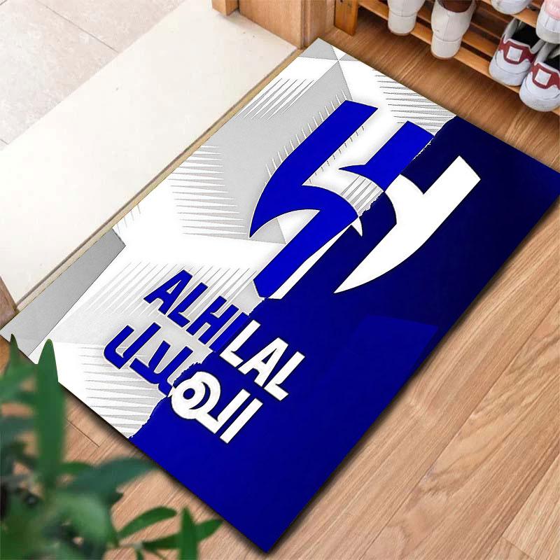Tappeto Al-Hilal Saudi FC per Soggiorno Camera da Letto Casa Decorazione Divano, Tappetino Antiscivolo per Giochi Bambini