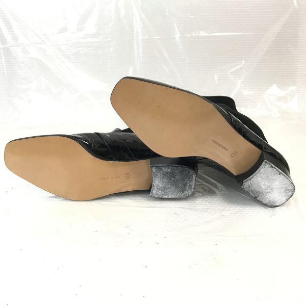 Ferragamo Atenție Design Mocasini cu Bit Cizme Lungi 4.5 22.0 Negru Mocasini Rari(FOLOSIT)