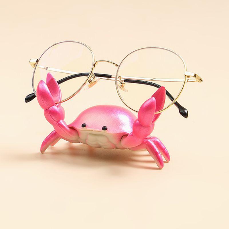 Crab Pen Holder Funny Weightlifting Crab Pen Stand Creative Cute Storage Rack for Single Storage Office Desktop Ornament Gifts