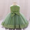 Kleinkind Baby Mädchen Kleid Große Schleife Taufkleidung für Kinder Erstes Jahr Geburtstagsparty Hochzeit Tutu Kleid Taufkleid