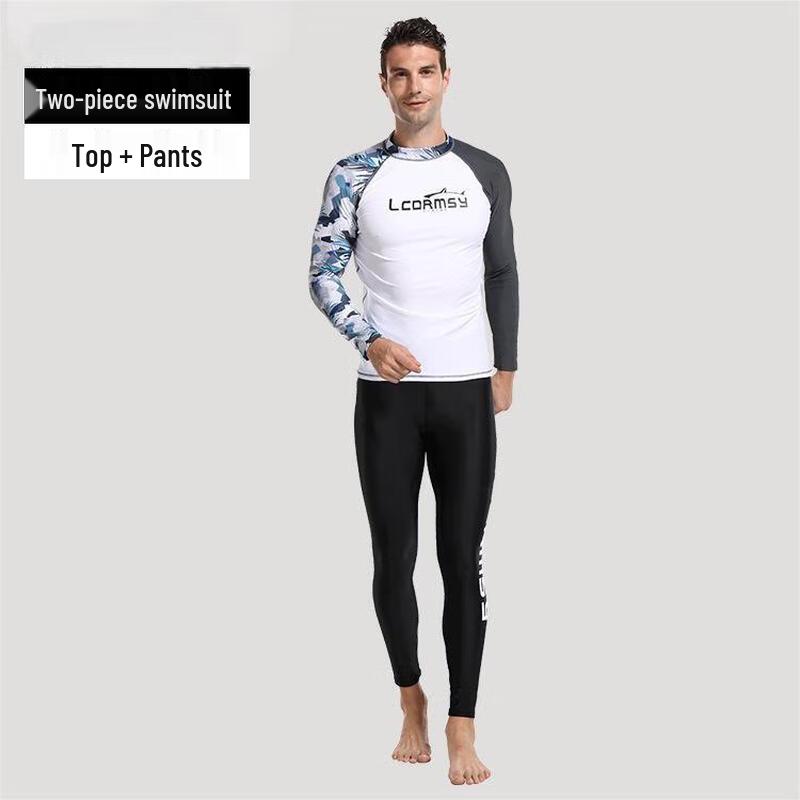 Alliance Messenger Men s Quick-Dry Long Sleeve Rash Guard Swimsuit LC-Y775 L