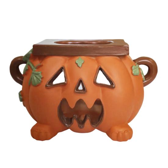 Yousheng Halloween Pumpkin Tissue Box Cover, Resin Spooky Decorative Napkin Holder for Table, Farmhouse Fall Centerpiece pumpkin