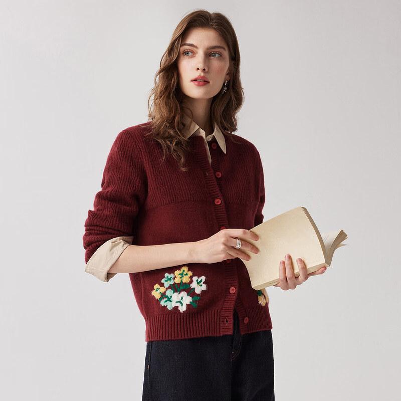 Zhaojun Women's 100% Cashmere Thickened Knit Cardigan