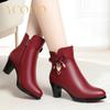 2023 Spring and Autumn Winter Women's Fashion Casual High Heel Leather Boots