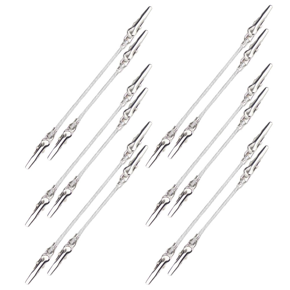 12Pcs Double Ends Alligator Clamps Notes Holder Metal Wire Clips Photo Clip Wall Picture Clips Home Decor Frame Display