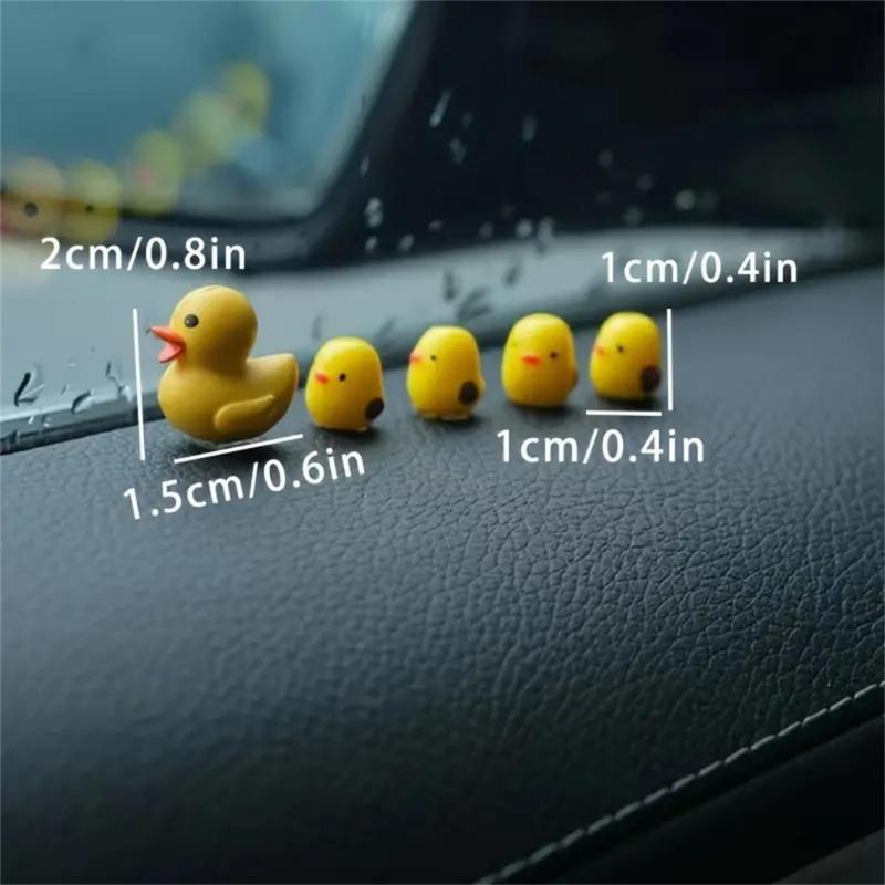 5Pcs Mini Cute Duckling Style Car Ornaments