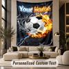 Soccer (31) Theme Personalized Tapestry Custom Name Text Wall Hanging Tapestry Home Background Decoration