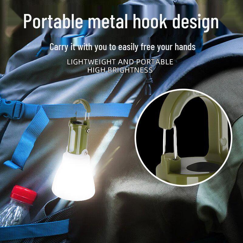 Mini Outdoor Camping String Lights with Hook – Perfect for Hiking, Decoration, Tent Atmosphere, and Flashlight Use