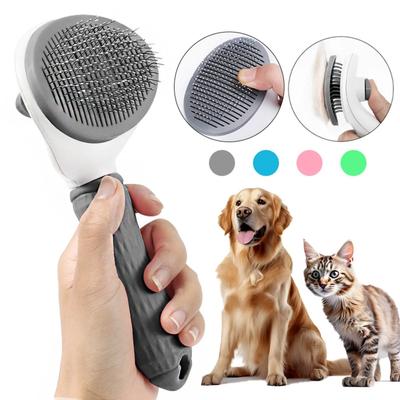 Pet One-touch De-shedding Pet Comb De-shedding Cat Comb Automatic Fading Grooming Dog Comb Hair Brush Amagi