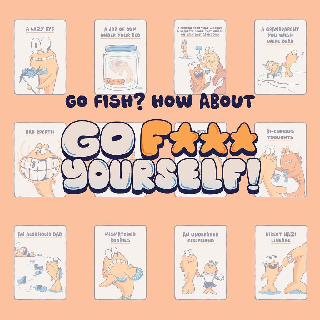 Go Yourself Fuck Emotion Card Board Game Cards Family Party Shark Toy Print