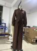 Retro High-Waisted Solid Color Jumpsuit with Tie-Waist