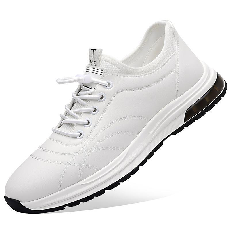 

Модные мужские деловые кожаные туфли, мужские мокасины, удобные кроссовки, белые спортивные туфли, туфли на плоской подошве, офисные мужские нескользящие туфли 44 белый