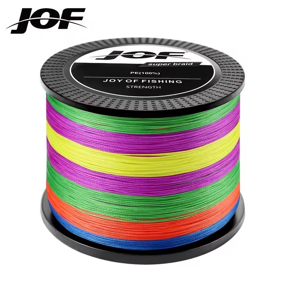 JOF X8 Braided Fishing Line 1000M 500M 300M 8 Strands MultiColor Multifilament Saltwater PE Line 20 30 40 50 60 80 100LB