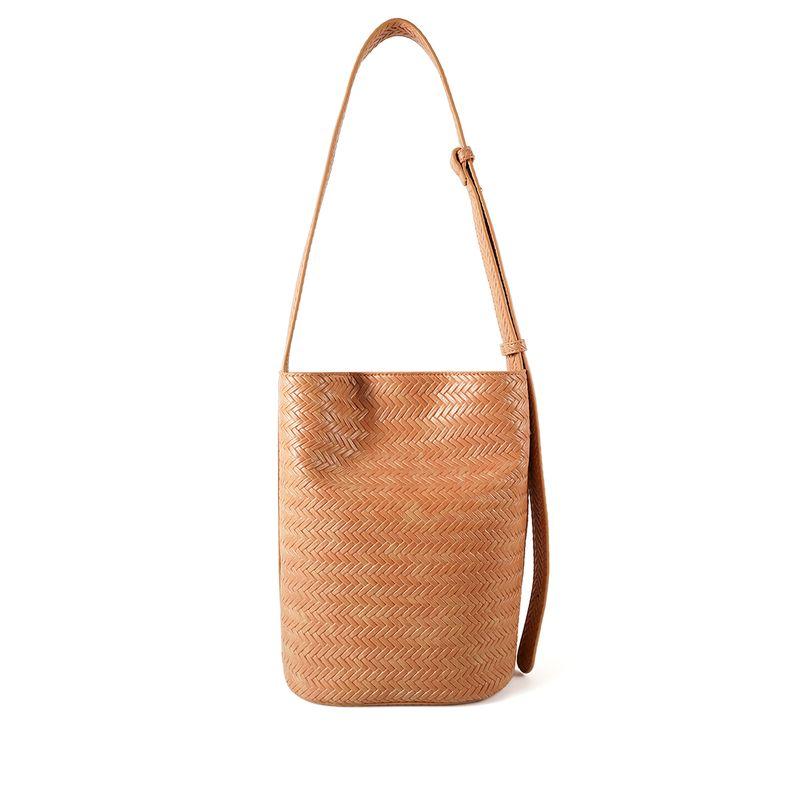 

Pinio 2025 Новая нишевая портативная плетеная сумка-ведро, ретро, высококлассная, большой вместимости, на плечо Khaki