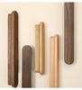 Modern Minimalist Walnut Drawer Cabinet Door Handle Long Wooden Log Style Wardrobe Knob for Dresser Use
