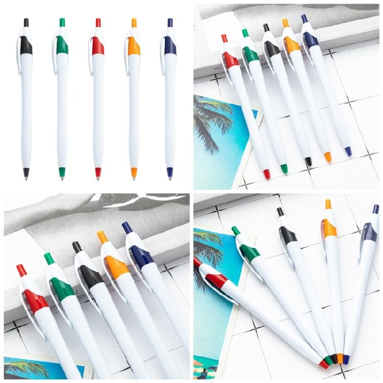 Plastic Ballpoint Pen with Pen Clip Signing Pen Office Signature Pen