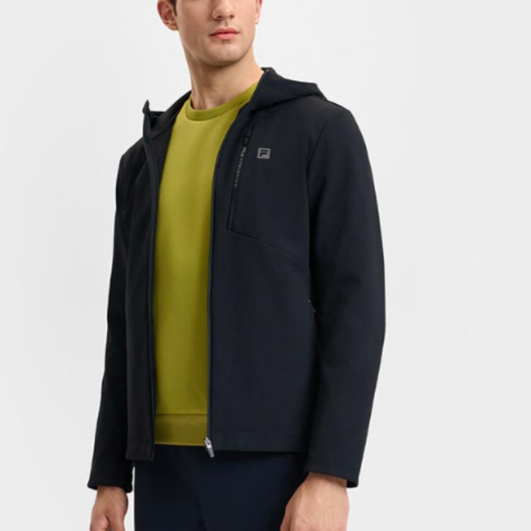 FILA Fitness Series Logo Zipper Sports Loose Fleece Jacket Men jackets Dark-Blue A51M511703F-NV