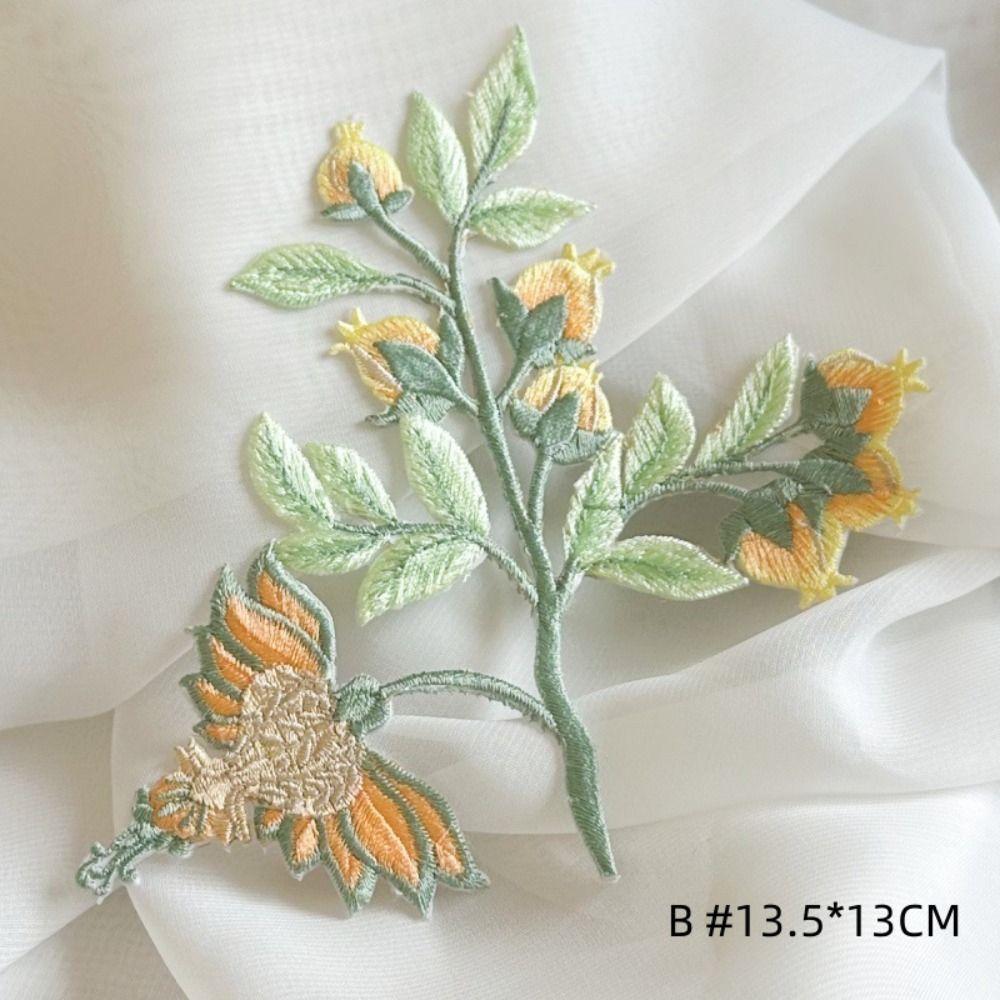 Elegant Iron-On Patches Stylish Floral Patches Decorative Embroidery Appliques  Clothing Decoration