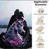 1pc Unicorn Fantasy Artwork Blanket Lightweight Blanket Throw Blanket For Sofa, Bed, Travel, Camping, Livingroom, Office, Couch, Chair Yy251010064