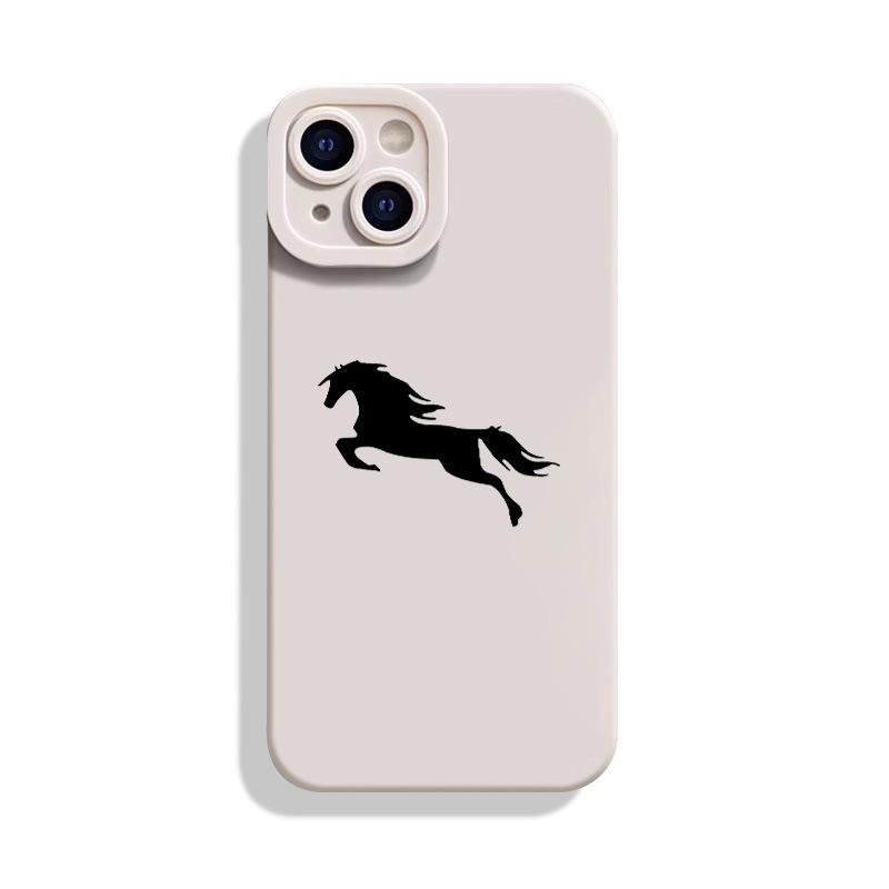 Dark Horse Shadow Applies To Apple 16PROMAX Mobile Phone Case 15 Cute 13 Transparent 12 Cartoon 11 Cute Fun