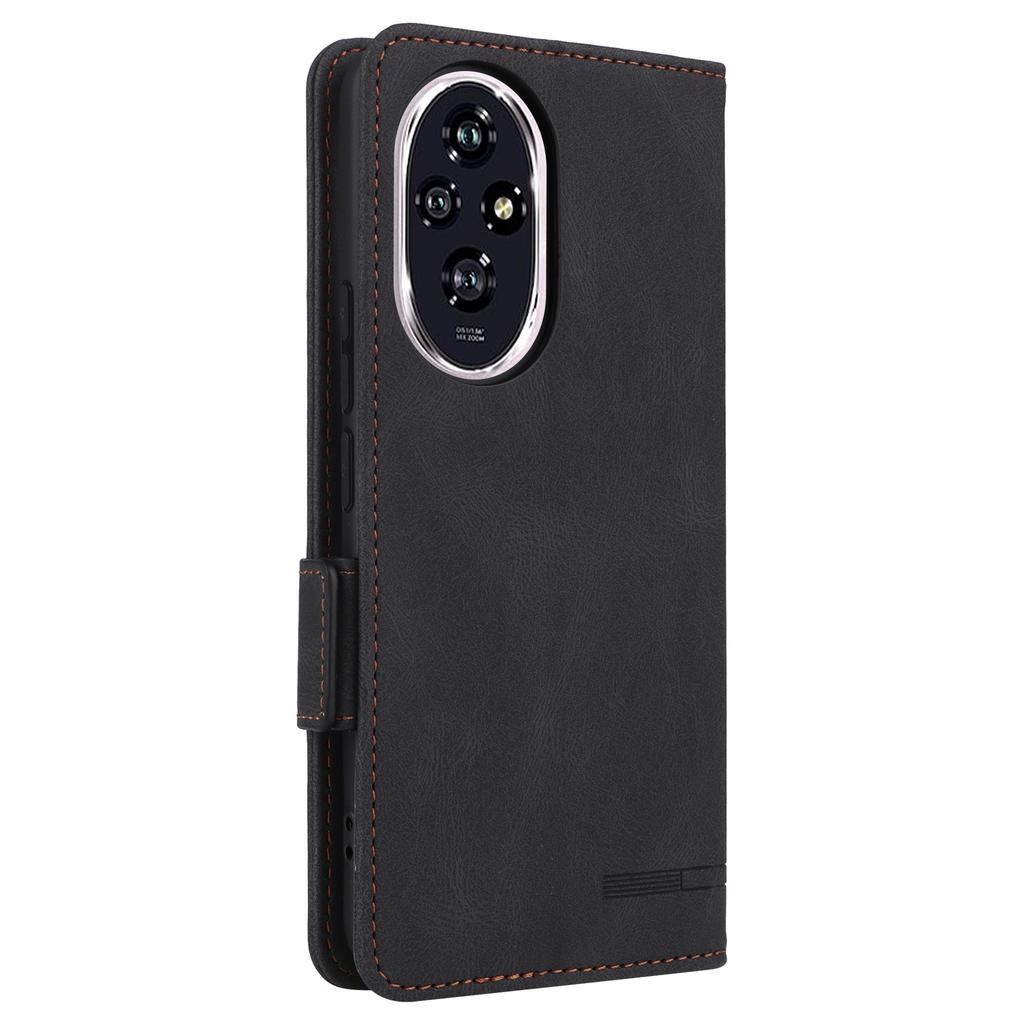 For Honor 200 5G Case Leather Wallet Flip Phone Cover with Hardware Decor