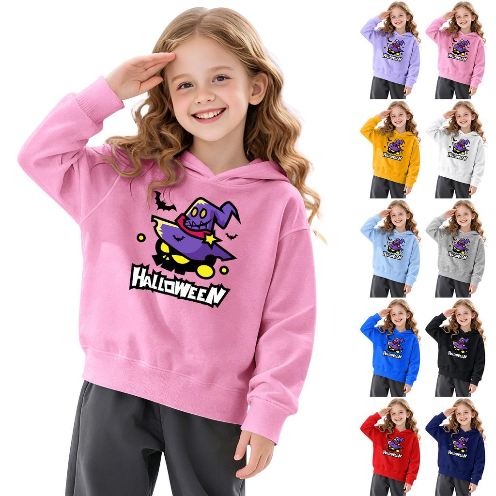 Boys' Printed Hooded Long Sleeve Sweatshirt for Casual Sports and Daily Wear